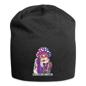 POP-ART COMIC TATTOO GIRL LIKE I CARE? - Jersey-Beanie - Schwarz - Vorne
