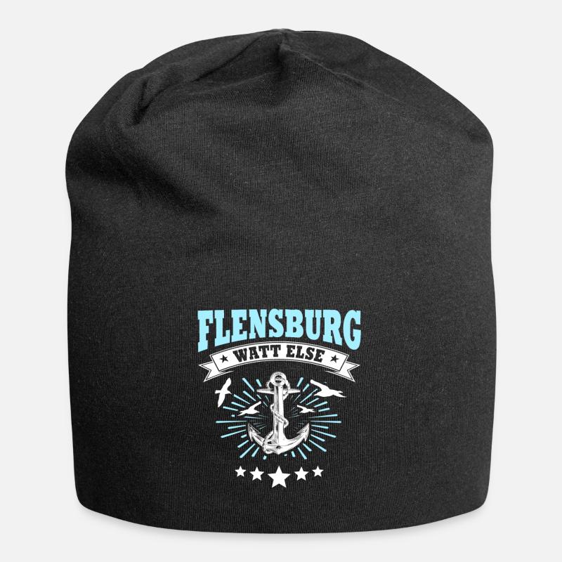 Flensburg Sprüche Flensburger - Jersey-Beanie - Schwarz