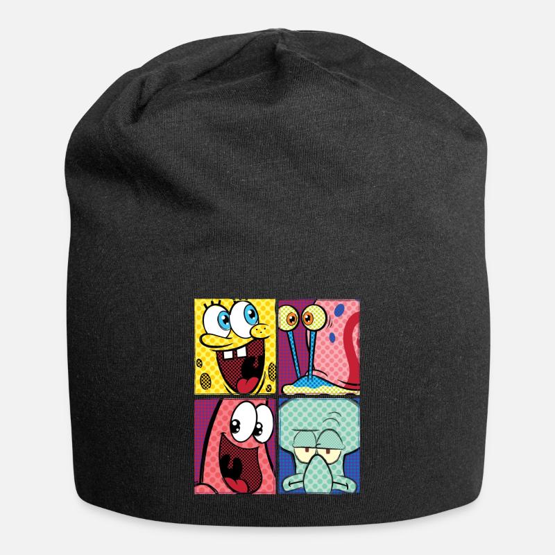 SpongeBob Schwammkopf Patrick Gary Thaddäus - Jersey-Beanie - Schwarz