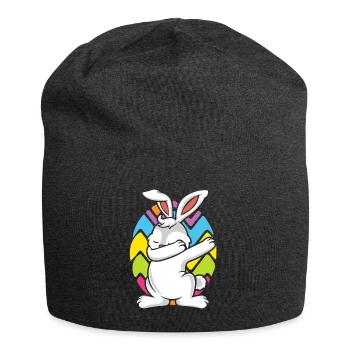 Easter Easter DABBING EASTERBUNNY Easter Egg - Jersey Beanie - charcoal grey - Front