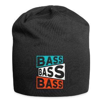 BASS BASS BASS DJ/Rave/Party/Club/Festival - Jersey-Beanie - Schwarz - Vorne