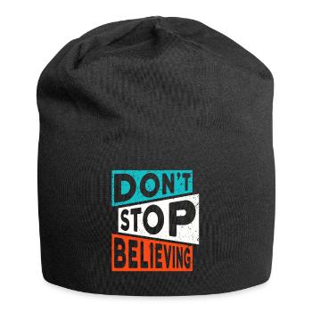 Motivation Faith DON'T STOP BELIEVING - Jersey Beanie - black - Front