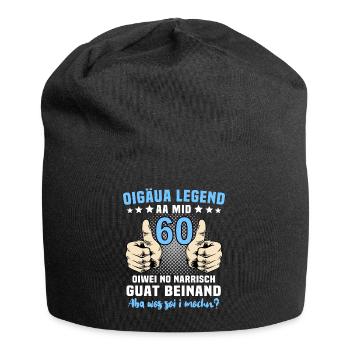 Allgäuer 60. Geburtstag 60 Jahre Allgäu - Jersey-Beanie - Schwarz - Vorne