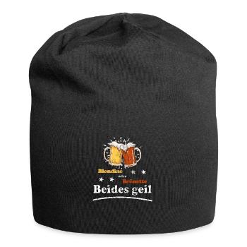 Blondine oder Brünette beides geil Design - Jersey-Beanie - Schwarz - Vorne