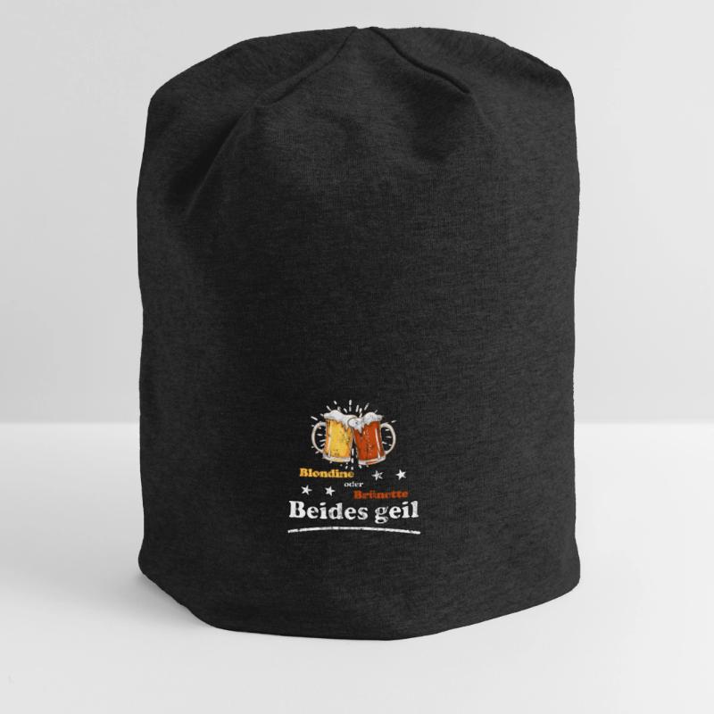 Blondine oder Brünette beides geil Design Jersey-Beanie