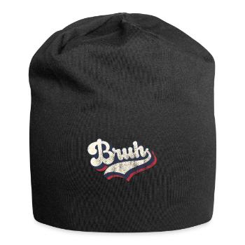 Vintage Retro Bruh Slang Meme Sarcastique - Bonnet en jersey - noir - Devant