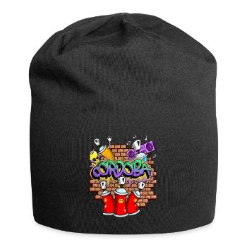 Cordoba Espagne Ville Graffiti Sprayer Skater - Bonnet en jersey - noir - Devant