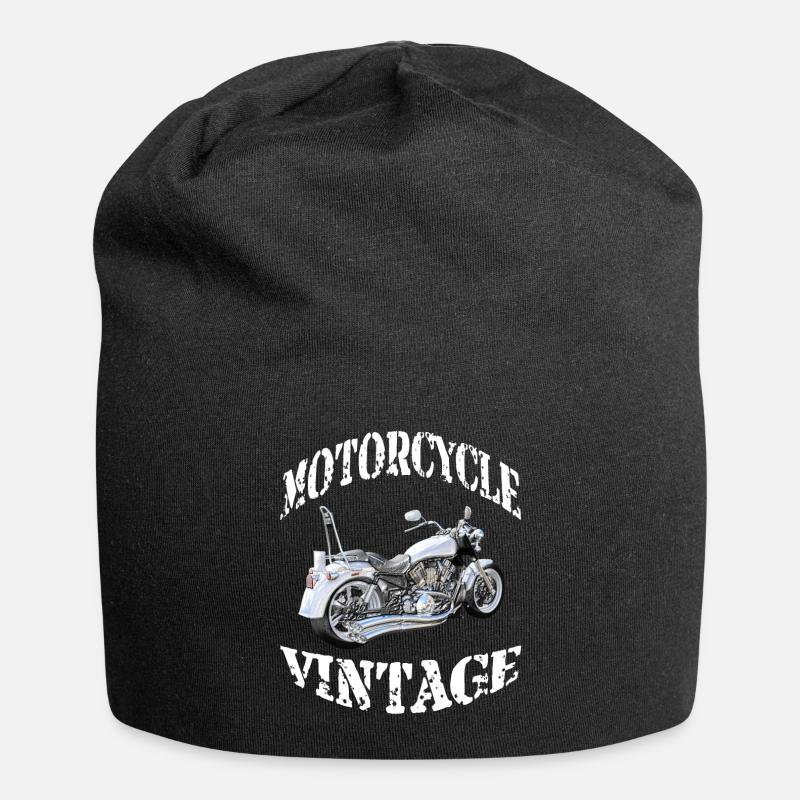 Dessin de moto - Bonnet en jersey - noir