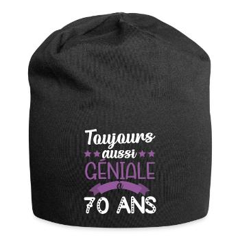 Toujours aussi géniale à 70ans cadeau anniversaire - Bonnet en jersey - noir - Devant