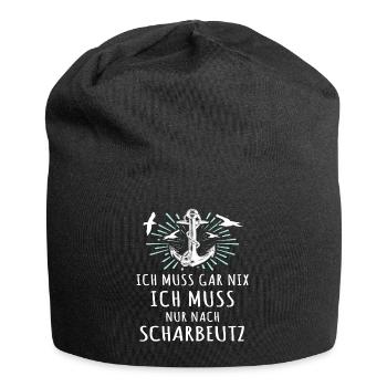 Scharbeutz Sprüche Scharbeutzer - Jersey-Beanie - Schwarz - Vorne