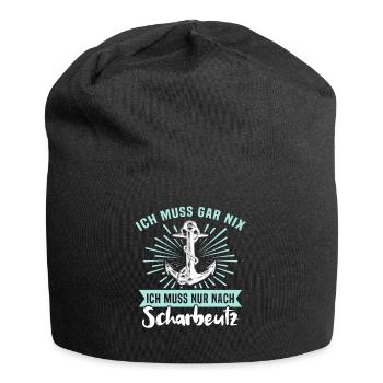 Scharbeutz Sprüche Scharbeutzer - Jersey-Beanie - Schwarz - Vorne