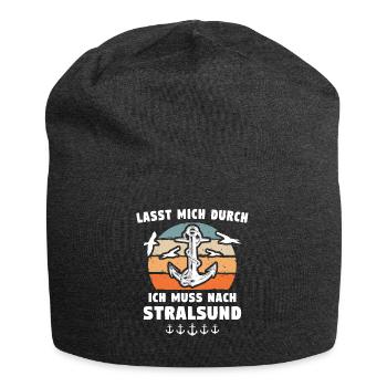 Urlaub Stralsund Sprüche - Jersey-Beanie - Anthrazit - Vorne