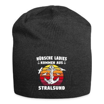 Urlaub Stralsund Sprüche - Jersey-Beanie - Anthrazit - Vorne