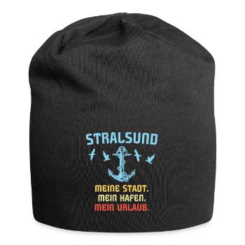 Urlaub Stralsund Sprüche - Jersey-Beanie - Schwarz - Vorne