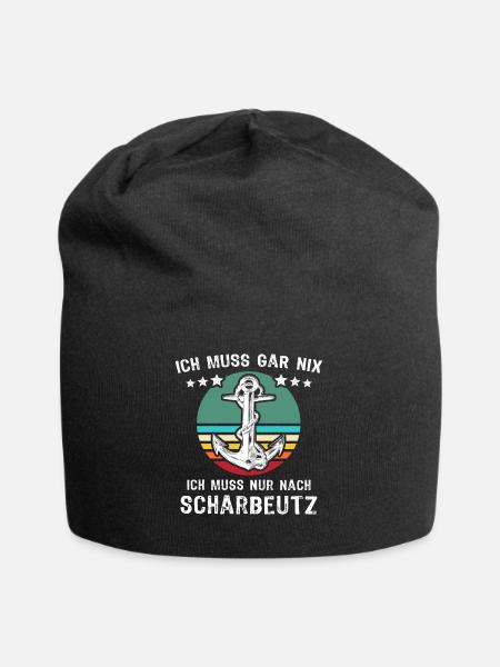 Scharbeutz Sprüche Scharbeutzer Spruch - Jersey-Beanie - Schwarz