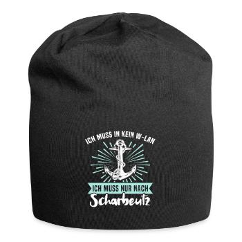 Scharbeutz Sprüche Scharbeutzer Spruch - Jersey-Beanie - Schwarz - Vorne