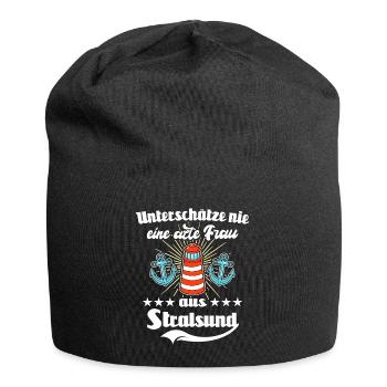 Stralsund Ostsee Urlaub - Jersey-Beanie - Schwarz - Vorne