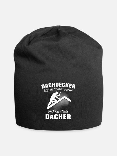 Dachdecker Dachspengler Dachdecken Dachklempner - Jersey-Beanie - Schwarz