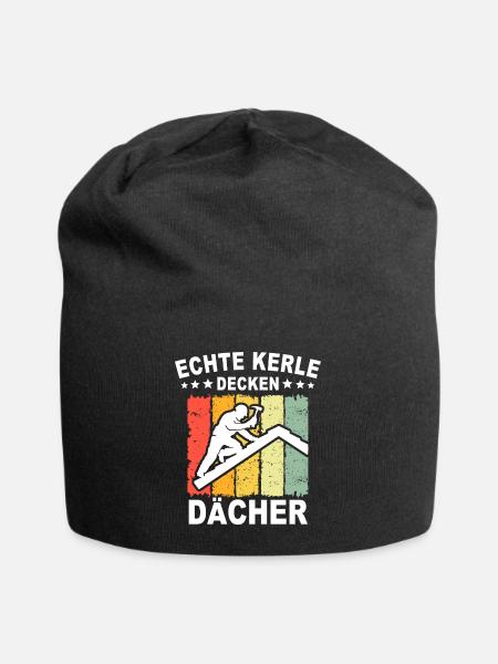 Dachdecker Dachspengler Dachdecken Dachklempner - Jersey-Beanie - Schwarz