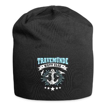 Urlaub Travemünde Ostsee - Jersey-Beanie - Schwarz - Vorne