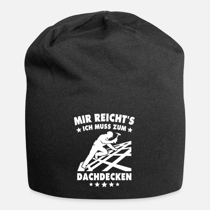 Dachdecker Sprüche Dachdecken - Jersey-Beanie - Schwarz