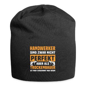 Trockenbauer Trockenbaumonteur Trockenbau - Jersey-Beanie - Schwarz - Vorne