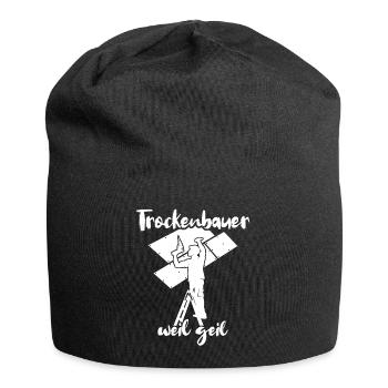 Trockenbauer Trockenbaumonteur Trockenbau - Jersey-Beanie - Schwarz - Vorne