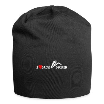 Dachdecker Dachdecken Dach Decken - Jersey-Beanie - Schwarz - Vorne