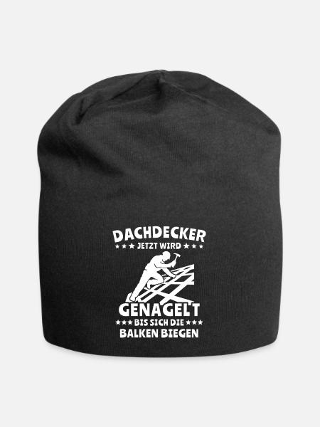 Dachdecker - Jersey-Beanie - Schwarz