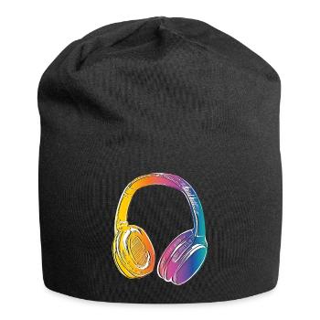 Gay Pride Month LGBT Shirt LGBTQIA+ Kophörer Musik - Jersey-Beanie - Schwarz - Vorne
