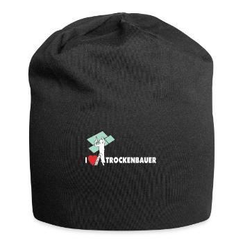 Trockenbaumonteur Sprüche Trockenbauer Geschenk - Jersey-Beanie - Schwarz - Vorne