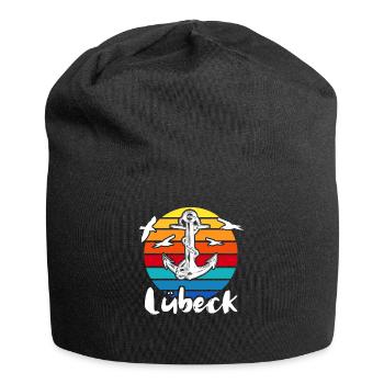 Lübeck Dictons Ville hanséatique de Luebeck - Bonnet en jersey - noir - Devant