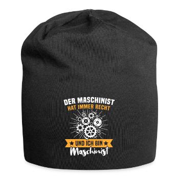 Maschinist Maschinenführer Feuerwehrmann - Jersey-Beanie - Schwarz - Vorne
