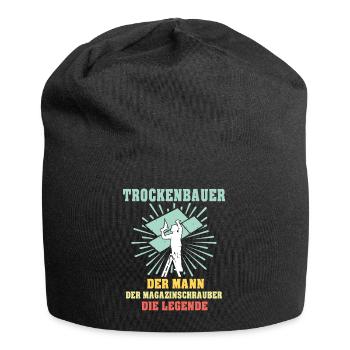 Trockenbauer Sprüche Trockenbau - Jersey-Beanie - Schwarz - Vorne