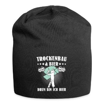 Trockenbauer Sprüche Trockenbau - Jersey-Beanie - Schwarz - Vorne