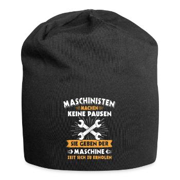 Maschinist Maschinenführer Feuerwehrmann - Jersey-Beanie - Schwarz - Vorne