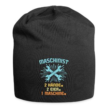 Maschinist Maschinenführer Feuerwehrmann - Jersey-Beanie - Schwarz - Vorne