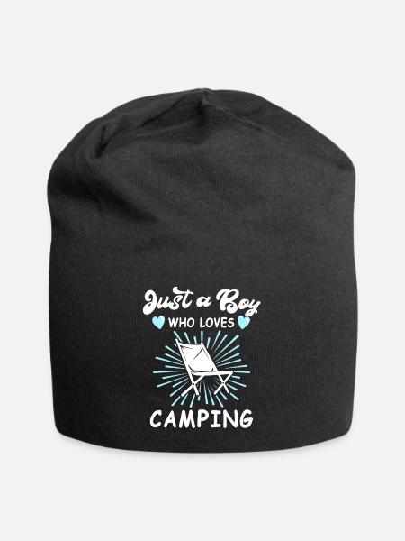 Camping Campingplatz Campen - Jersey-Beanie - Schwarz