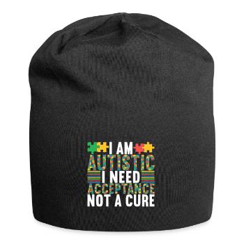 Autistic Autism Autistic - Jersey Beanie - black - Front