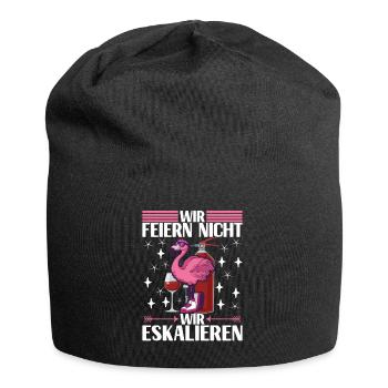 Saufen Party Alkohol Wein - Jersey-Beanie - Schwarz - Vorne