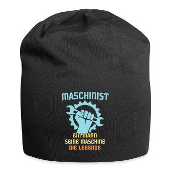 Maschinist Maschinenführer Feuerwehrmann - Jersey-Beanie - Schwarz - Vorne