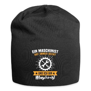 Maschinist Maschinenführer Feuerwehrmann - Jersey-Beanie - Schwarz - Vorne