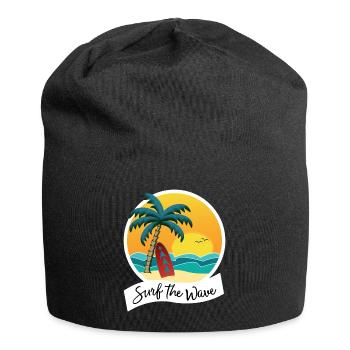 Surf the Wave - Jersey-Beanie - Schwarz - Vorne