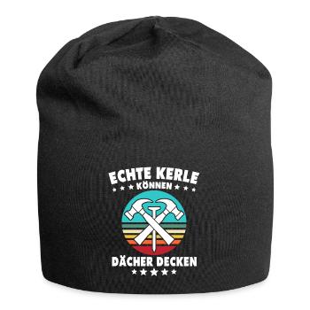 Dachdecker Dächer Decken Dachdecken - Jersey-Beanie - Schwarz - Vorne