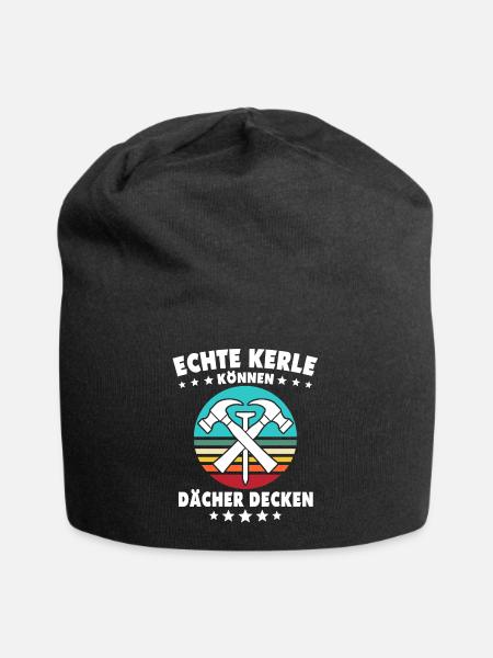 Dachdecker Dächer Decken Dachdecken - Jersey-Beanie - Schwarz