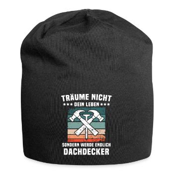 Dachdecker Dächer Decken Dachdecken - Jersey-Beanie - Schwarz - Vorne