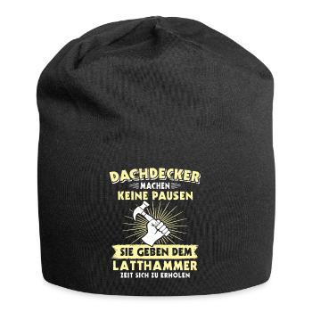 Dachdecker Dächer Decken Dachdecken - Jersey-Beanie - Schwarz - Vorne