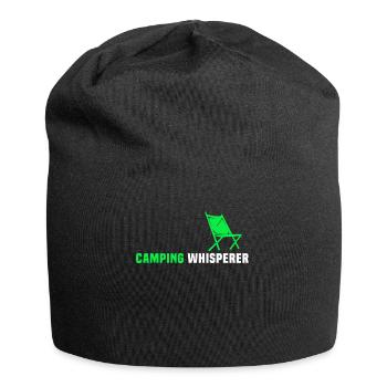 Camping Campingplatz Campen - Bonnet en jersey - noir - Devant