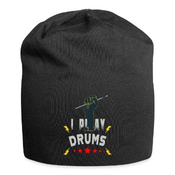 I play drums - Jersey-Beanie - Schwarz - Vorne