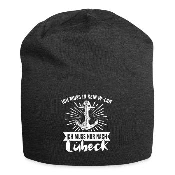 Lübeck - Jersey-Beanie - Anthrazit - Vorne
